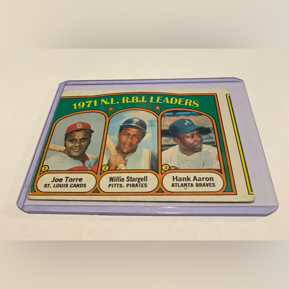 Hank Aaron/ Willie Stargell/Joe Torre 1971 N.L. R.B.I. Leaders Topps Baseball